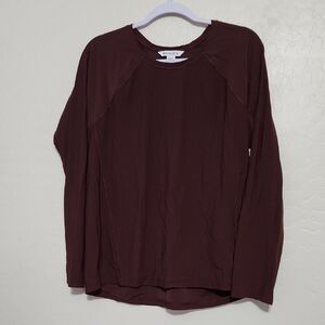 Athleta Dark Red Brown Long Sleeve Top